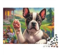 Boston Terrier Puzle 1000 Piezas - Reto para Mentes Inquietas, Encaje Preciso, Decoración, 70x50cm/1000pcs