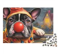 Boston Terrier Puzle 1000 Piezas - Reto para Mentes Inquietas, Encaje Preciso, Decoración, 70x50cm/1000pcs