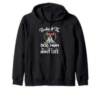 Boston Terrier Rocking The Dog Mom and Aunt Life Mothers Day Sudadera con Capucha
