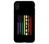 Boston Us American Flag Rainbow Gay LGBT Pride Month Carcasa para iPhone XS MAX
