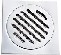 BOSUGE Drenaje de Piso antiolor, Inserto de azulejo Residuos Redondos Baño Desagüe de Ducha de Astilla Invisible 100 x 100 MM Cubierta de tapón de Fregadero de Acero Inoxidable 304