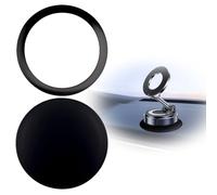 BosuLai 2 Piezas Discos Adhesivos Salpicadero 85mm, Almohadillas Adhesivas de Doble Cara Extrafuertes, Discos de Montaje para Salpicadero Coche, Compatibles con Soportes Teléfono Dash CAM GPS (Negro)