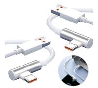 BosuLai 2Pcs 120W 6A USBC Cable, 2M 6A Cable USB C Carga Rapida 90 Grados para Note 13 12 Pro 12S 11 11S, Cable Cargador Turbo Tipo C para 14 13 11 Lite 5G Pad 6 5 F6 X6 X5 X4