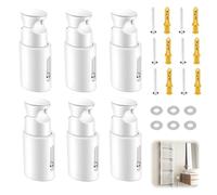BosuLai 6 Piezas Soporte Radiador Pared Soporte Toallero Electrico, Soporte Radiador Pared Ajustable Soporte Radiador ABS Compatible con Radiadores Rectos y Curvos, Blanco