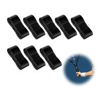 BosuLai 8 Piezas Cinta de Agarre para Raqueta, Overgrips Padel, Antideslizante, Banda de Agarre Transpirable con Agujeros, Cinta de Agarre para Raqueta de Tenis, Bádminton, Squash (Negro)