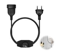 BosuLai Regulador LED con Interruptor, Alargador de Enchufe Europeo de 150 cm, Dimmer Lámparas LED 220-240V, Cable Extensión Regulador Rotativo, Interruptor Dimmer para Lámparas LED