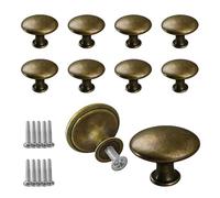 BosuLai Tiradores de Muebles, 10 Pcs Perillas de Bronce Vintage de 30 mm
