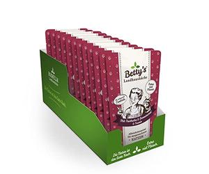 Boswelia Bettys - Bolsas de Comida húmeda para Gatos, Pollo y Pavo con Aceite de borraja 100 g, sin Cereales, Carne, cocción Suave, Alta biodisponibilidad
