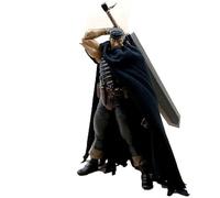 BOSWON Capa negra 1:12 para hombre de espada negra Berserk Guts. (solo vende capas, no otros)