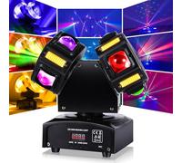 BOSYTRO 120W Luces Discoteca, 8x10W Cabeza móvil LED, DMX 512 Luce DJ Con 8x5W luz Estroboscópica de Alta luminosidad, Luces Led Escenario Para DJ Bar club Disco Fiestas Hogar Cumpleaños Bodas
