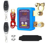 BOSYTRO Desconectador de Bateria Coche, Corta Corriente Bateria 12v Coche con Pantalla LED de Voltaje, Interruptor Bateria Coche 240a para Automóviles, RV, ATV, Camión, Barco