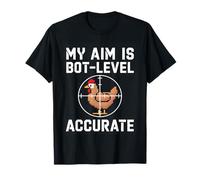 Bot Aim Gamer Accuracy HUD Style Pixel Design Camiseta