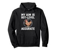 Bot Aim Gamer Accuracy HUD Style Pixel Design Sudadera con Capucha