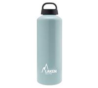 LAKEN Botella de Aluminio Clásica 1L - Perfecta para Deporte, Gimnasio y Aventuras al Aire Libre - Cantimplora Reutilizable y Reciclable para Montaña, Camping, Bicicleta y Escuela