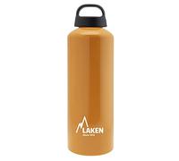 LAKEN Botella de Aluminio Clásica 1L - Perfecta para Deporte, Gimnasio y Aventuras al Aire Libre - Cantimplora Reutilizable y Reciclable para Montaña, Camping, Bicicleta y Escuela
