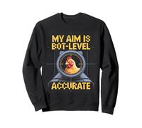 Bot-Level Aim Gaming Accuracy Pixel Graphic Sudadera