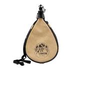 LAKEN Botella de Vino de Cuero Curado Forma Recta, 2L - Botella de Vino Elegante y Funcional - Recipiente Duradero y Fácil de Limpiar