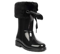 Bota Agua campera Cuello Pelo Suave y Lazo Igor Talla 32 en Color Negro