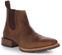 Bota Chelsea Para Hombre Ariat Híbrida Baja De Cuero Completo En Marrón EU 41-46
