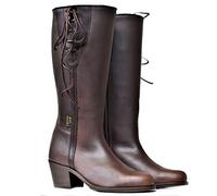 Bota clásica Ancho Especial caña Ancha Piel marrón Cordones Valverde del Camino (36 EU)