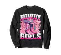 Bota Cowboy Western Cowgirl Pink Leopard Howdy Girls Sudadera