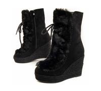 Bota De Cuña Para Mujer. Montevita Bottavita21 94002 Negro