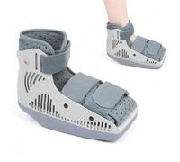 Bota de Descarga de Antepié y Talón para Fractura de Metatarso Cirugía de Juanetes y Recuperación Postoperatoria Férula Ajustable con Suela Balancín para Tobillo(Heel pressure relief,L)