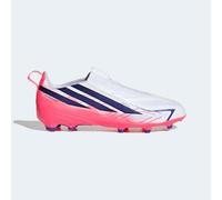 Bota de fútbol adidas F50 Hyperfast League sin cordones FG/MG Niño Blanco/Violeta 36