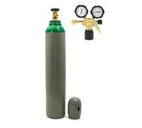 Bota de gas argón 8L 150 Bar con 1,3 m³ 100% argón y regulador de presión Ar/CO2-10 BS.DE con 2 manómetros Bestschweissen.de - Kit de gas de protección seguro para soldadura MIG WIG