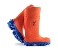 Bota de Invierno con Puntera y Suela de Seguridad sin Metal, Ligera y Robusta para Pescadores, balleneros y Pescadores, Resistente al frío hasta -40 Grados, Suela Antideslizante, Naranja, EU 46
