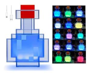 Bota de luz mágica de 15 colores, nuevo frasco de 2026, botella de poción mágica con luces LED, cambia de color al agitarla, luz nocturna recargable para regalos de niños, decoración de habitación y