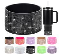 Bota de silicona con diamantes de imitación para Stanley Quencher, protector de silicona antideslizante para Qunercher Pro Tour Flip 300z, accesorios de taza para botellas de agua de base cilíndrica