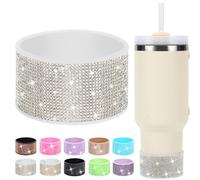 Bota de silicona con diamantes de imitación para Stanley Quencher, protector de silicona antideslizante para Qunercher Pro Tour Flip 300z, accesorios de taza para botellas de agua de base cilíndrica