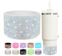 Bota de silicona con diamantes de imitación para Stanley Quencher, protector de silicona antideslizante para Qunercher Pro Tour Flip 300z, accesorios de taza para botellas de agua de base cilíndrica