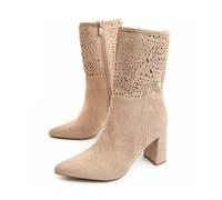 Bota De Tacón Casual Para Mujer. Montevita Bereta 93534 Beige