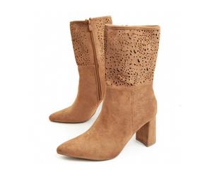 Bota De Tacón Casual Para Mujer. Montevita Bereta 93535 Marrón