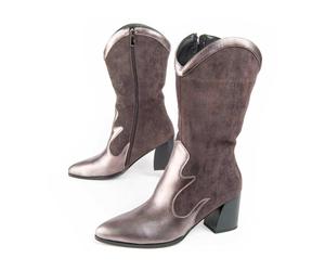 Bota De Tacón Para Mujer. Montevita Tejan8 100947