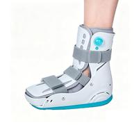 Bota Inmovilizadora Ortopédica para Tobillo con Doble Airbag para Fracturas Estables Rehabilitación Postoperatoria Soporte Ajustable Transpirable Protección de Dedos(Short,L)