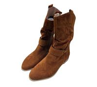 Bota Media Caña Mujer Bota De Invierno Para Mujer, Botas De Invierno, Boots De Nieve, Botin De Planas, Zapatos De Nieve, Botas De Camperas Caña Ancha Estrecha Planas De Tacon Mujers