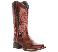 Bota Mid Para Mujer Ariat Round Up Stretch Wide Square Toe En Marrón EU 36-42
