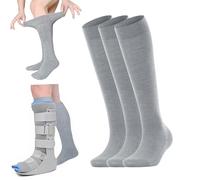 Bota Ortopédica Fija Calcetines Médicos (3/5 Pares, Elije) | Transpirables para Corrección, Compatible con Zapatos/Botas Quirúrgicos | Unisex (Mujer y Hombre) (Gris 3,Gr.35-42)