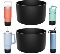 Bota para botella Stanley/Hydro Flask estándar de boca ancha, botas inferiores de silicona para Hydroflask de 12, 16, 18, 20, 21, 24, 32, 40 onzas, funda protectora (rosa claro, se adapta a botellas