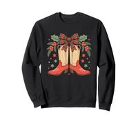 Bota Vaquera Merry and Bright Christmas Western Cowboy Sudadera