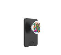 Bota vaquera occidental colorida con diseño de flores PopSockets PopWallet para MagSafe