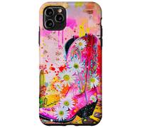 Bota vaquera rosa Daisy Desert Art Western Design Carcasa para iPhone 11 Pro Max