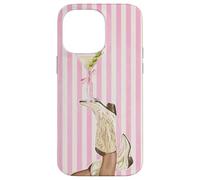 Bota vintage de vaquera Preppy y Coquette Martini a rayas rosas Carcasa para iPhone 14 Pro Max