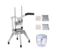 BotaBay Comercial Cortador de Frutas de Vegetales 1/4 "y 3/8" Hoja Heavy Duty Profesional Dicer Kattex Francés Cortador de Cebolla Slicer Acero Inoxidable Para Tomate Pimientos Patata Seta Plata