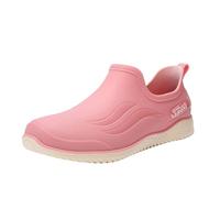 Botaes De Lluvia Mujer Tobillo, Botas Goma Mujer Baja, Botín Minimalista Funky, Botín Anatómico Ergonómico, Zapato Antideslizante Y Durable, Zapato Impermeables Confort, rosa, 36 EU