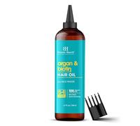 Botanic Hearth Aceite para el cabello de argán y biotina (6,7 fl oz) | Tratamiento de fortalecimiento y acondicionamiento del cabello para cabello más grueso, aspecto completo, sin parabenos, adecuado