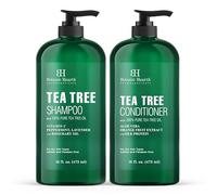 Botanic Hearth Juego de champú y acondicionador - con aceite de árbol de té 100% puro, para piel seca y sin sulfatos/parabenos, para hombres y mujeres, 16 onzas cada uno